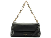 BOLSA TIRACOLO MÉDIA BAGUETE ALÇA CORRENTE PRETA C 50012 1889 0004 ANACAPRI - Vintedoisk